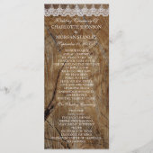 Royal Rustic White Lace Wedding Program Programm (Vorderseite)