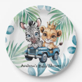 Royal Safari Ride Boy Baby Dusche Pappteller (Vorderseite)