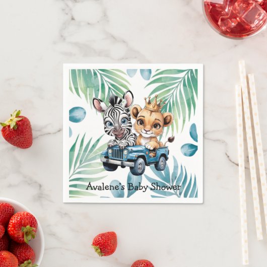 Royal Safari Ride Boy Baby Dusche Serviette (Beispiel)