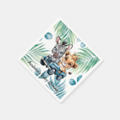 Royal Safari Ride Boy Baby Dusche Serviette (Ecke)