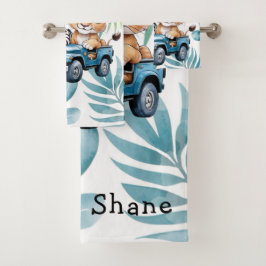 Royal Safari Ride Boy Baby Duschgeschenk Badhandtuch Set