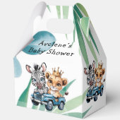 Royal Safari Ride Boy Baby Duschgeschenk Geschenkschachtel (Rückseite)