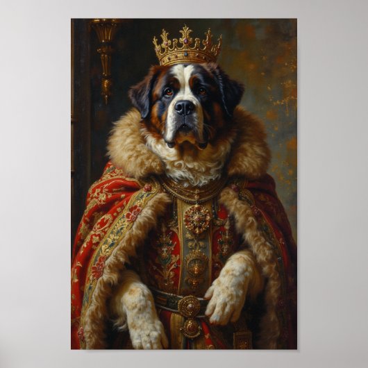 Royal Saint Bernard Portrait Poster (Vorne)