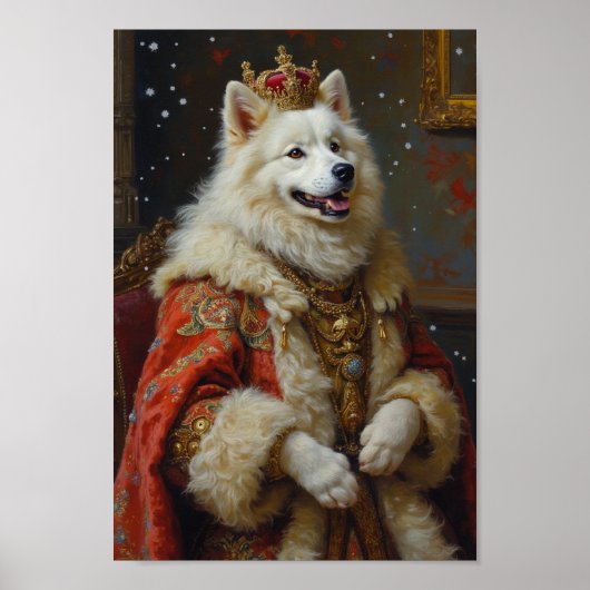 Royal Samoyed Portrait Poster (Vorne)