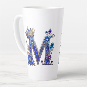 Royal Saphir Kristall M Kronen Monogramm Milchtasse