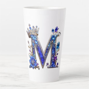 Royal Saphir Kristall M Kronen Monogramm Milchtasse