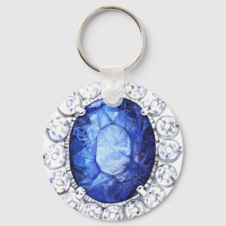 Royal Sapphire Original Watercolor Schlüsselanhänger