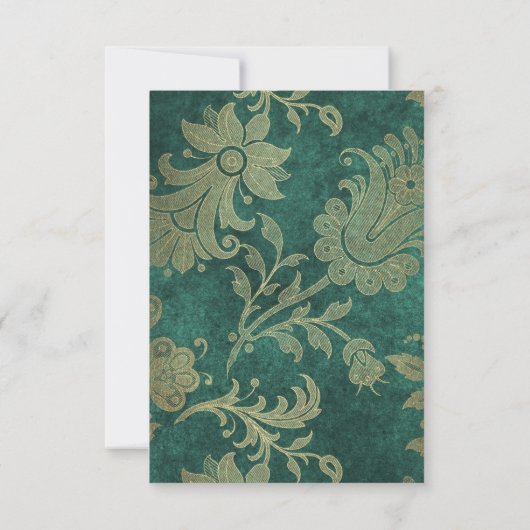 Royal Save the Date Golden Green Velvet Vip (Rückseite)