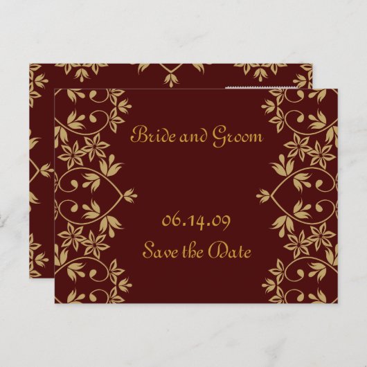 Royal Save the Date Postkarten (Vorne/Hinten)
