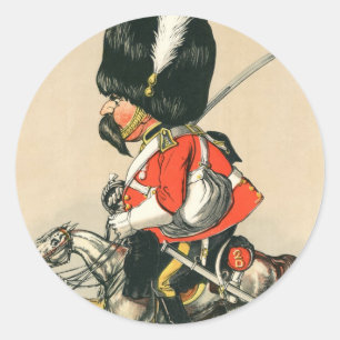 Royal Schotten Grays Soldier Runder Aufkleber