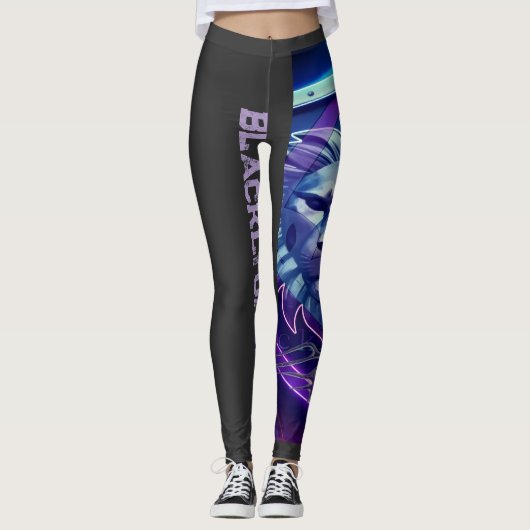 Royal schwarz Lyon 53 T-Shirt Leggings (Vorderseite)