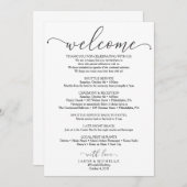 Royal Script Wedding Itinerary - Begrüßung Einladung (Vorne/Hinten)