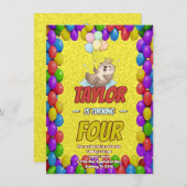 Royal Sea Otter 4th Birthday Invitation Einladung (Vorne/Hinten)
