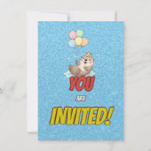 Royal Sea Otter 4th Birthday Invitation Einladung (Rückseite)