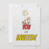 Royal Sea Otter 4th Birthday Invitation Einladung (Rückseite)