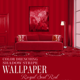 Royal Seal Red Six Inch Shadow Stripe Tapete