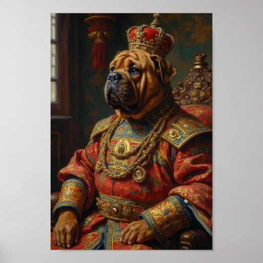 Royal Shar-Pei-Porträt Poster (Vorne)