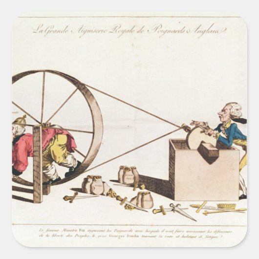 Royal Sharpening Service Quadratischer Aufkleber (Vorderseite)