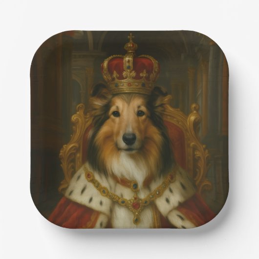 Royal Sheltie Pappteller (Vorderseite)