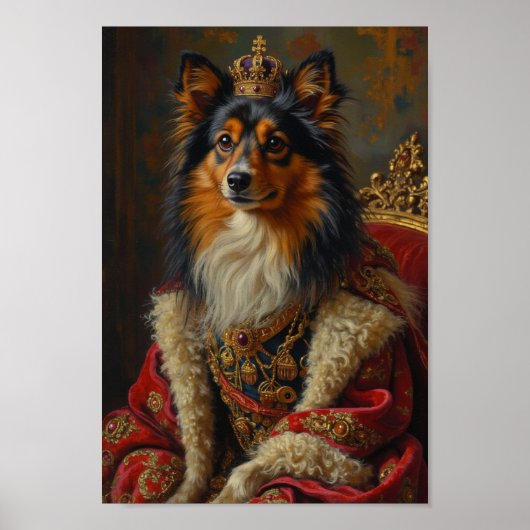 Royal Shetland Sheepdog Portrait Poster (Vorne)