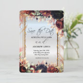 Royal Silver Blume Rose, Goldrahmen Einladung (Stehend Vorderseite)