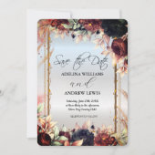 Royal Silver Blume Rose, Goldrahmen Einladung (Vorderseite)