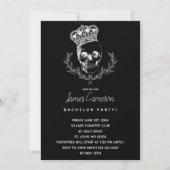 Royal Skull Bachelor Party Einladung (Vorderseite)