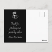 Royal Skull Danke Wedding Postkarte (Rückseite)