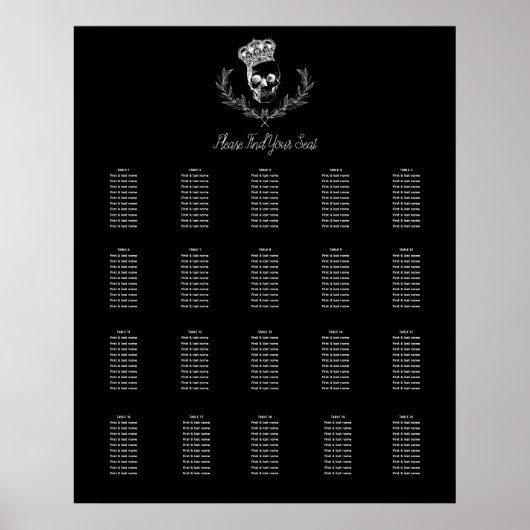 Royal Skull Empfang Seekarte Poster (Vorne)