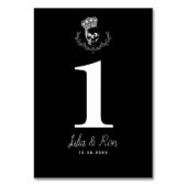 Royal Skull Wedding Tischnummer (Vorderseite)