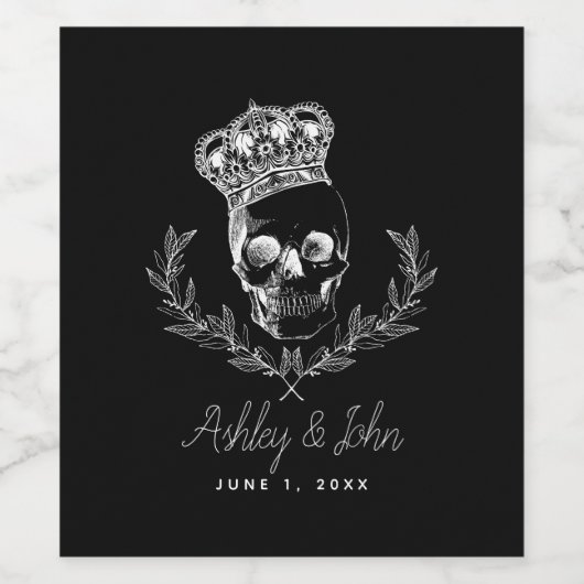 Royal Skull Weinetikett (Einzelnes Label)