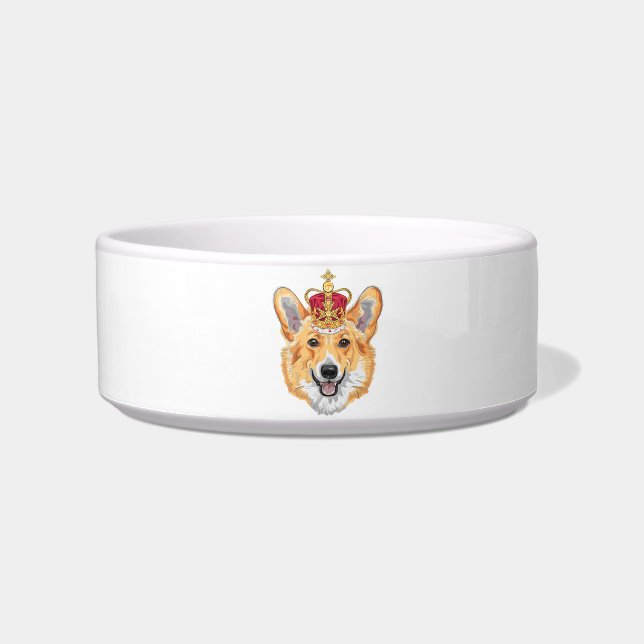 Royal Smiling Corgi Dog Bowl Napf (Vorderseite)