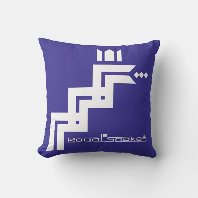 Royal Snakes Blue Label Kissen (Vorderseite)
