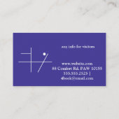 Royal Snakes Blue Label Visitenkarte (Rückseite)