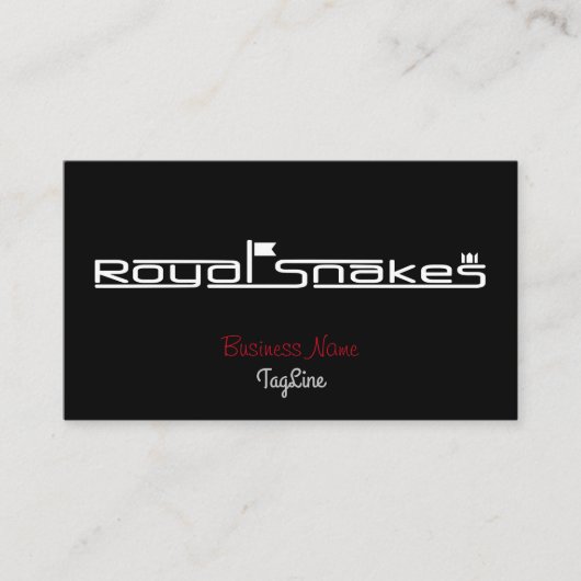 Royal Snakes Logo only Business Card Visitenkarte (Vorderseite)