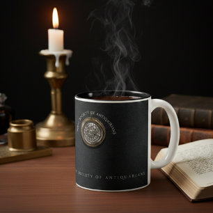 Royal Society Antiquarians   Schwarzer Obsidian Zweifarbige Tasse
