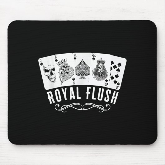 Royal Spade Flush Skeleton King Queen Spades Ker G Mousepad (Vorne)