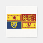 Royal Standard Flag Vereinigtes Königreich England Serviette (Vorderseite)