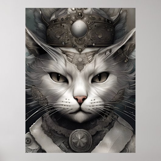 Royal Steampunk Cat Poster (Vorne)