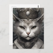 Royal Steampunk Cat Postkarte (Vorne/Hinten)