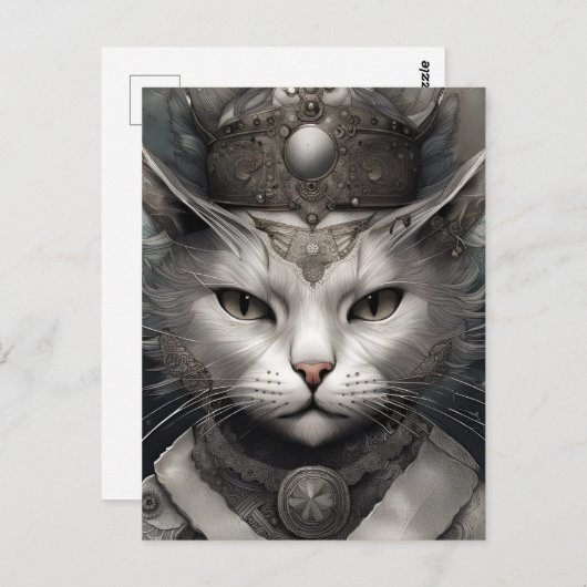 Royal Steampunk Cat Postkarte (Vorne/Hinten)