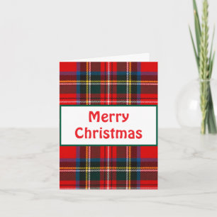 Royal Stewart Christmas Kariert geklappt Karte