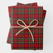 Royal Stewart Clan Family Tartan Kariertes Muster Geschenkpapier Set (Beispiel)