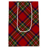 Royal Stewart Clan Family Tartan Kariertes Muster Mittlere Geschenktüte (Rückseite)