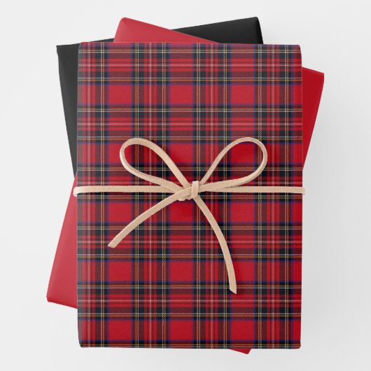 Royal Stewart Clan Scottish Tartan Geschenkpapier Set (Beispiel)