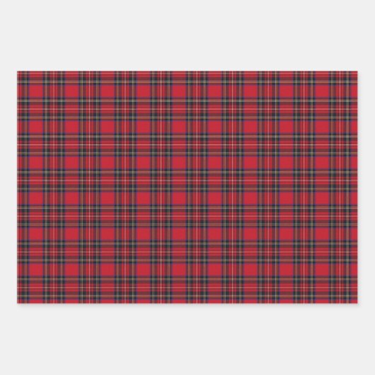 Royal Stewart Clan Scottish Tartan Geschenkpapier Set (Vorderseite)