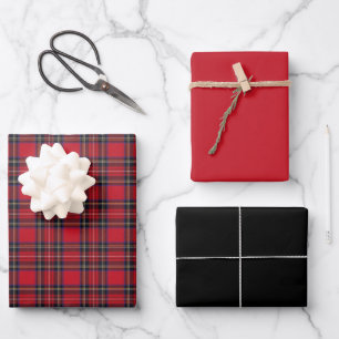 Royal Stewart Clan Scottish Tartan Geschenkpapier Set