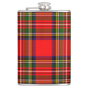 Royal Stewart Clan Tartan Kariert Flachmann