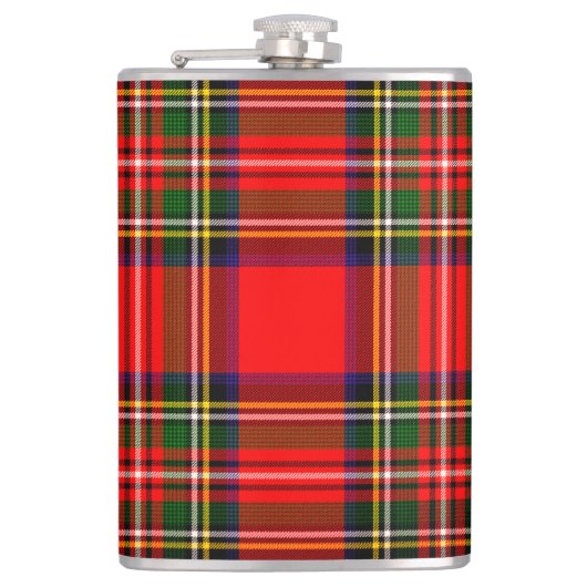Royal Stewart Clan Tartan Kariert Flachmann (Vorderseite)