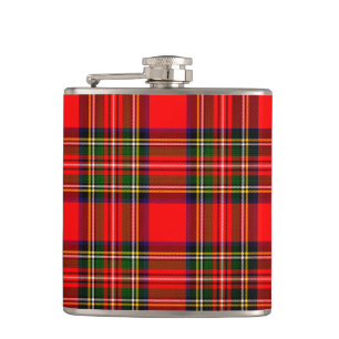 Royal Stewart Clan Tartan Kariert Flachmann